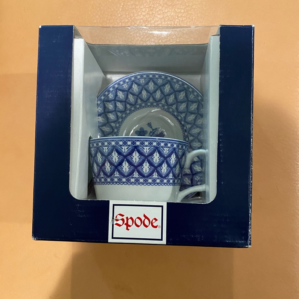 🆕 Spode Blue Room Collection Cup and Saucer